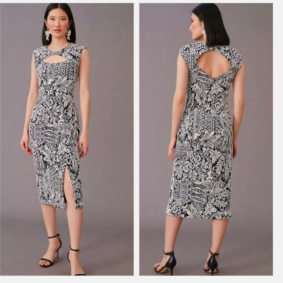 Black and white Anthropologie sheath dress - Picture 2 of 10